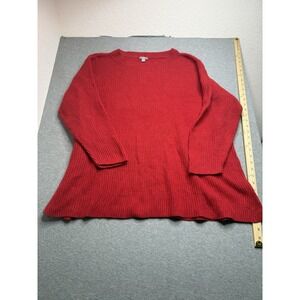 J. Jill plus size Tunic Sweater Size 4X Cotton Blend Red